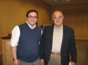 Prof. Orozco (left) and Kanwal Rekhi (right).